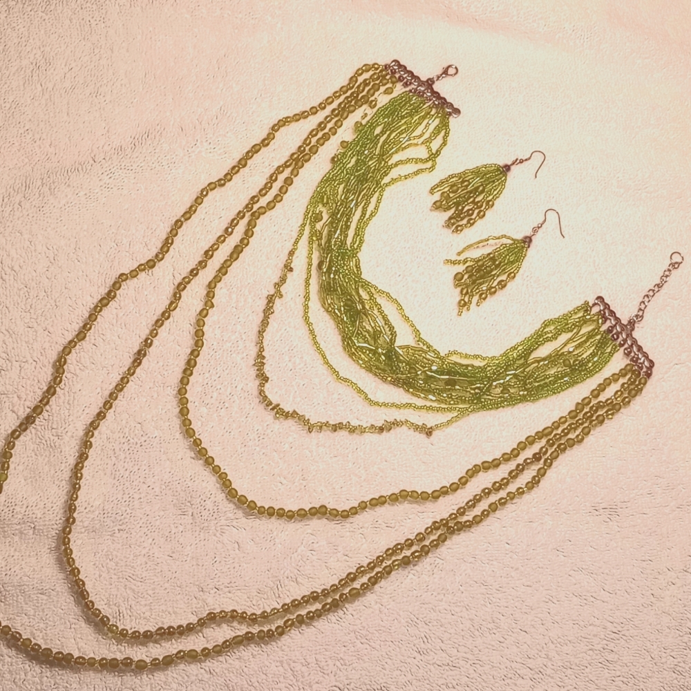 Authentic Moroccan belly dancing necklace and earrings